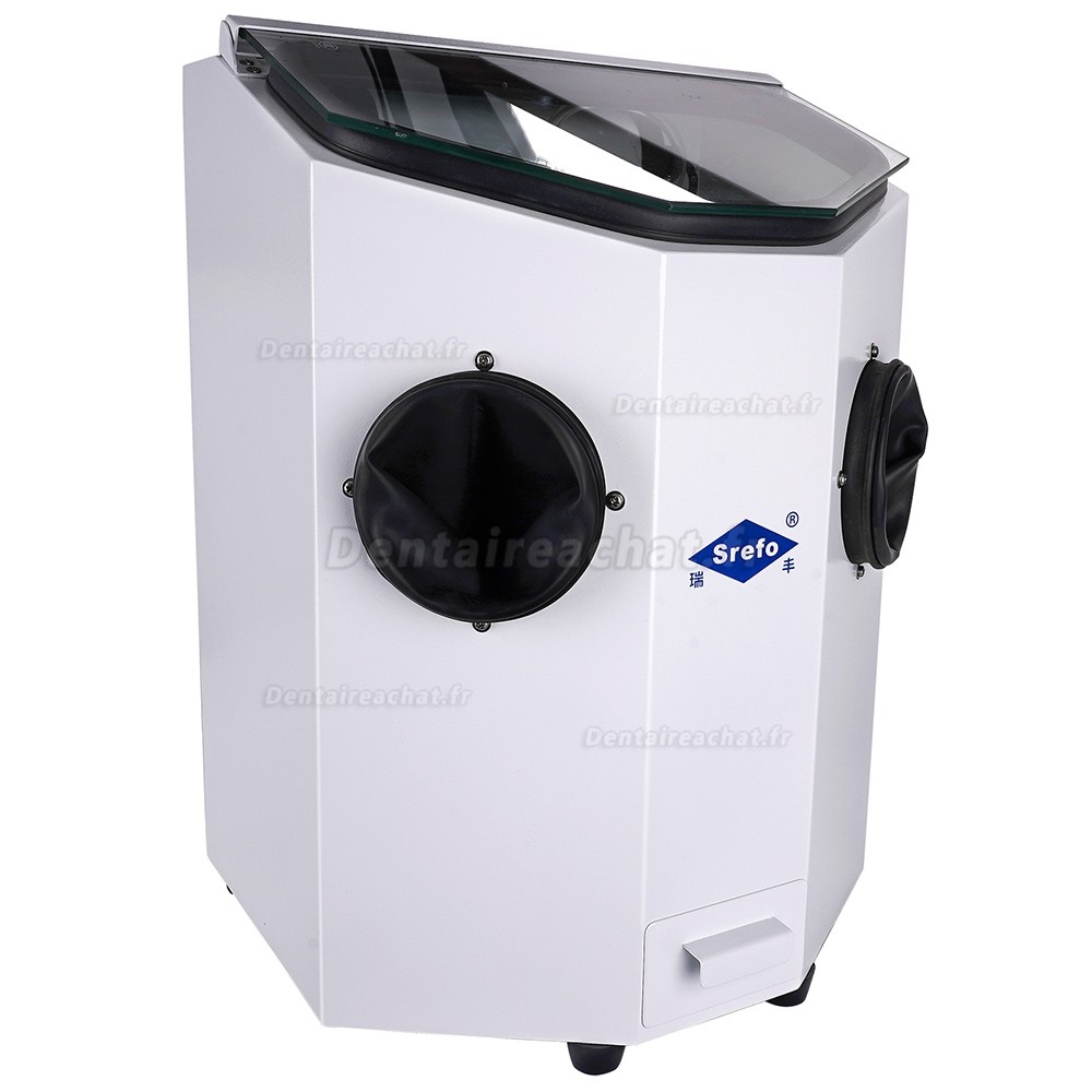 Sableuse au corindon pour laboratoire dentaire Srefo R-605, Sableuse prothese dentaire avec éclairage LED